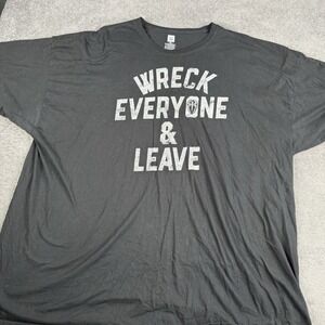 WWE T Shirt Black 5XL WWF Wreck Everyone & Leave Men's